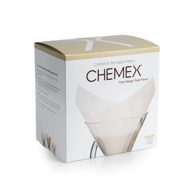 Chemex Pre-Folded Square Coffee Filters - 100 Count